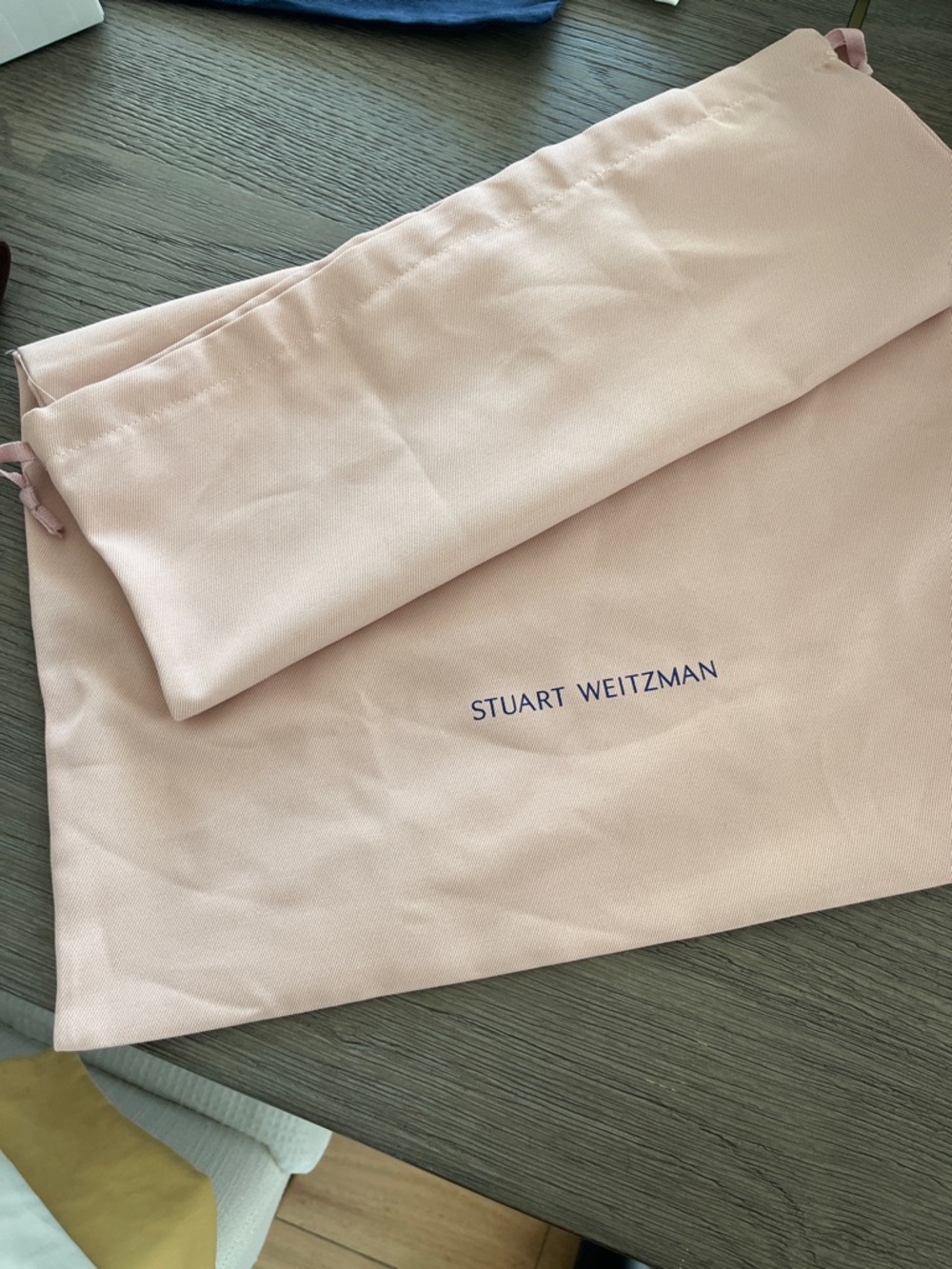 Stuart Weitzman Blush Pink Dust Bag Set